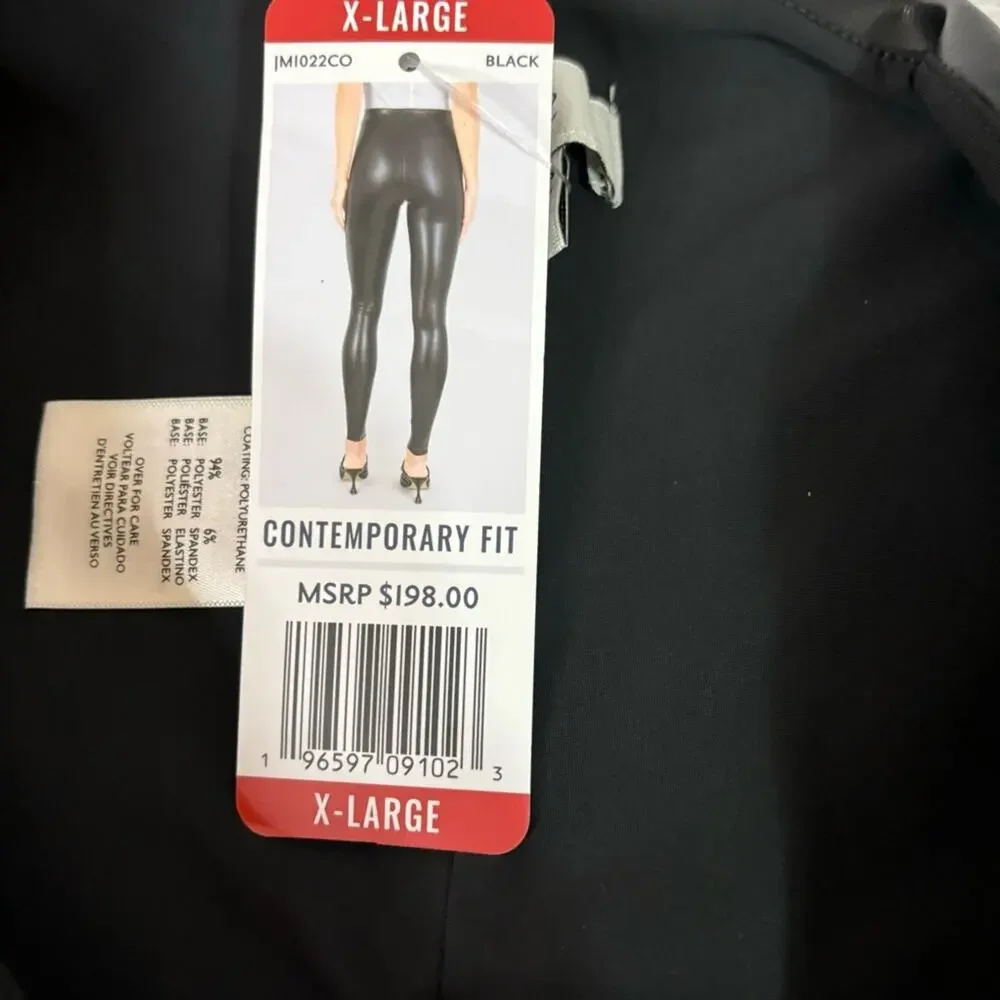 NWT Joie High-Rise Black Faux Leather Leggings Size XL 1218